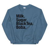 Load image into Gallery viewer, Milk Sugar Black Tea Boba Unisex Sweatshirt
